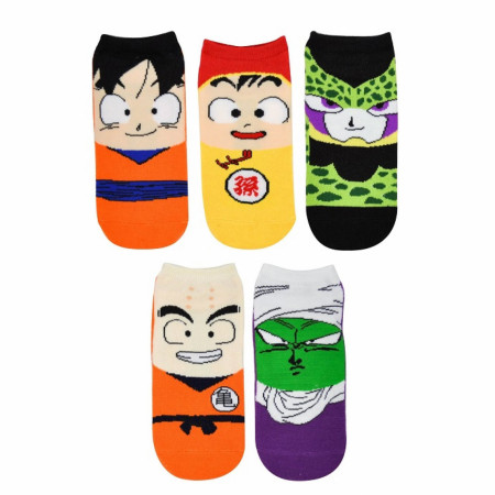 Dragon Ball Z Chibi 5-Pair Pack of Low Cut Socks