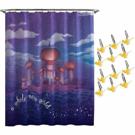 Disney Aladdin Arabian Nights Shower Curtain & Hook Set