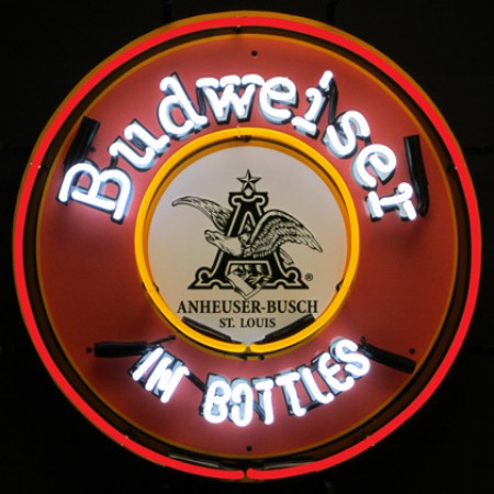 Budweiser In Bottles Neon Sign
