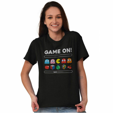 Pac-Man Game On Characters and Fruit Logo T-Shirt