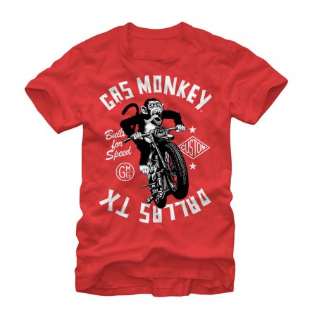 Gas Monkey Garage Monkey Moto Red T-Shirt