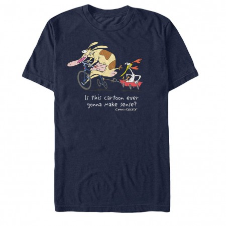 Cow & Chicken Show Makes No Sense Blue T-Shirt