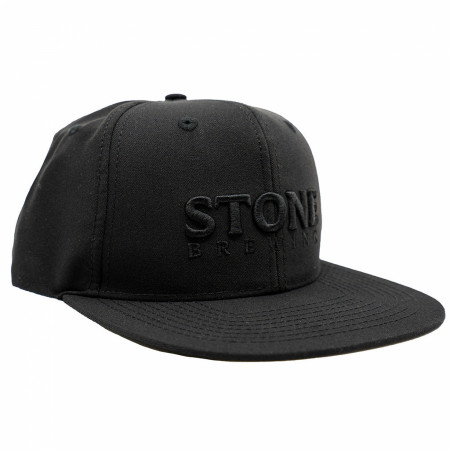 Stone Brewing Black on Black Flatbill Snapback Hat