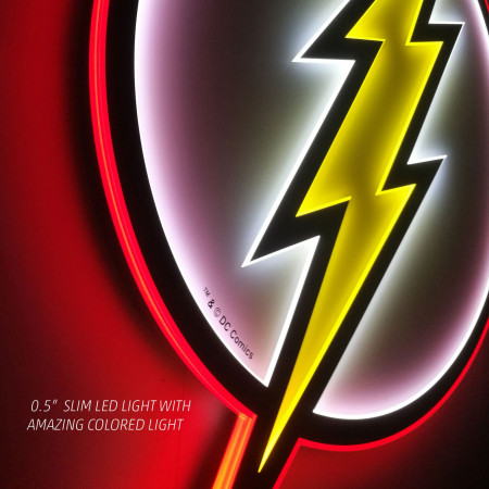Flash Symbol Illuminated Table Lamp Or Mountable Wall Art With Dimmer