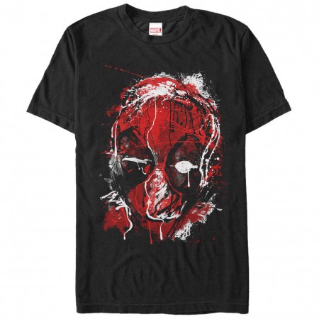 Deadpool Drippy Black Mens T-Shirt