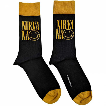 Nirvana Smiley Face Logo Crew Socks