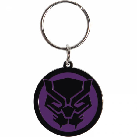 Black Panther Logo Enamel Keychain