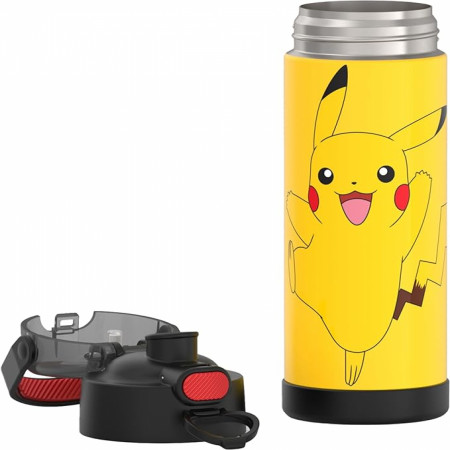 Pokemon Electric Pikachu Thermos 12oz Water Bottle with Straw