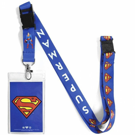 Superman Repeating Logos Lanyard