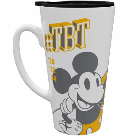 Disney Mickey Mouse with Goofy and Donald Duck 15 Ounce Ceramic Mug With Lid