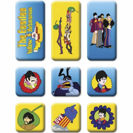 The Beatles Yellow Submarine 9-Piece Magnet Set