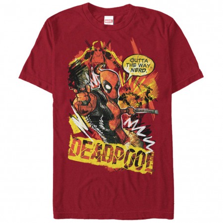 Deadpool Scribbles Red Mens T-Shirt