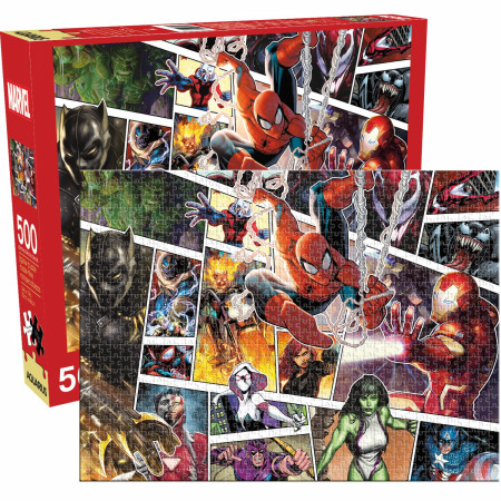 Marvel Character Panels 500-Piece Jigsaw Puzzle