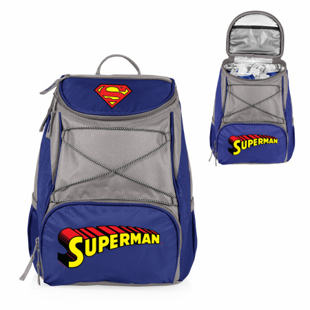 Superman Title Logo PTX Backpack Cooler