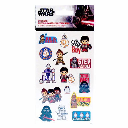 Star Wars Chibi Characters 4-Sheet Variety Sticker Set