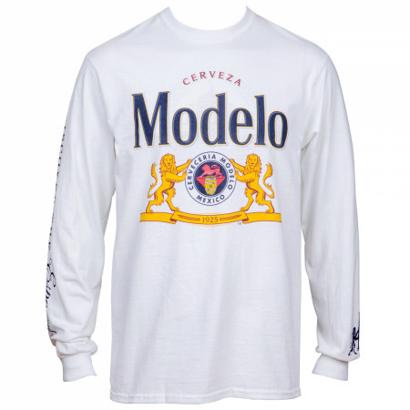 Modelo Cerveza Long Sleeve Logo T-Shirt with Sleeve Prints