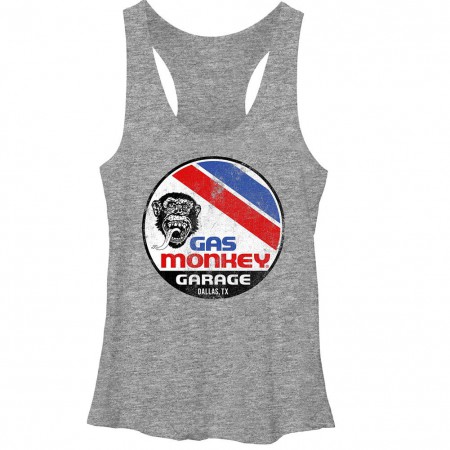 Gas Monkey Garage Le Mans Gray Juniors Racerback Tank Top