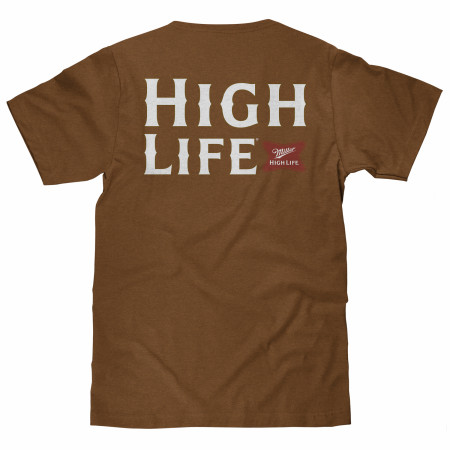 Miller High Life Brand Label Front and Back T-Shirt