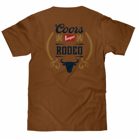 Coors Banquet Rodeo Ornate Logo Front and Back Print T-Shirt