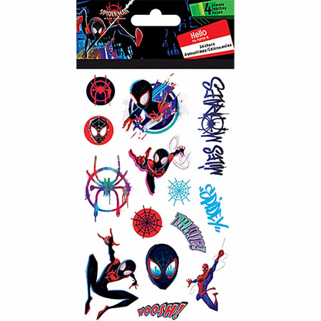 Marvel Comics Spider-Man Miles Morales 4-Sheet Variety Sticker Set