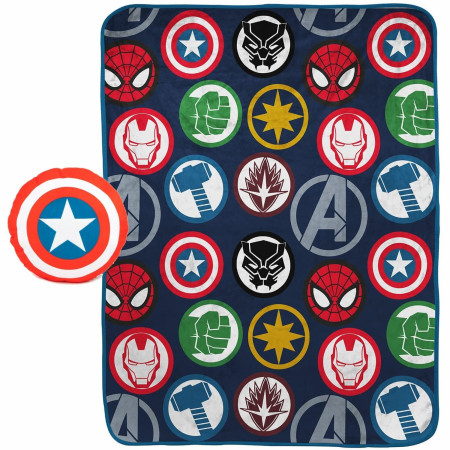 Marvel Comics The Avengers Symbols AOP Travel Nogginz Set