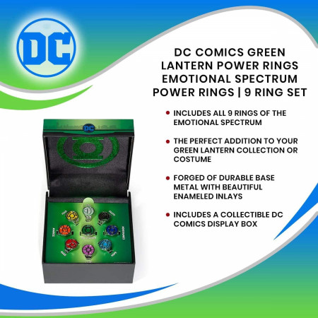 Green Lantern Collector All Lantern Corps Ring Set