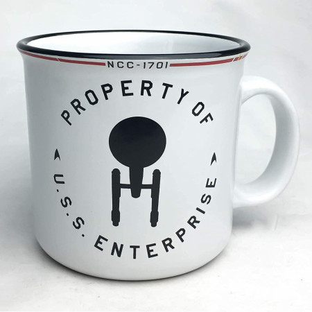 Stark Trek Property of U.S.S. Enterprise 20 Ounce Camper Mug