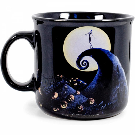 Disney Nightmare Before Christmas Movie Poster Ceramic Camper Mug