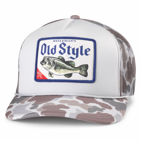 Heileman's Old Style Trophy Bass Camo Trucker Hat