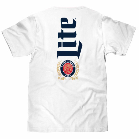 Miller Lite Logo Front and Back Print T-Shirt