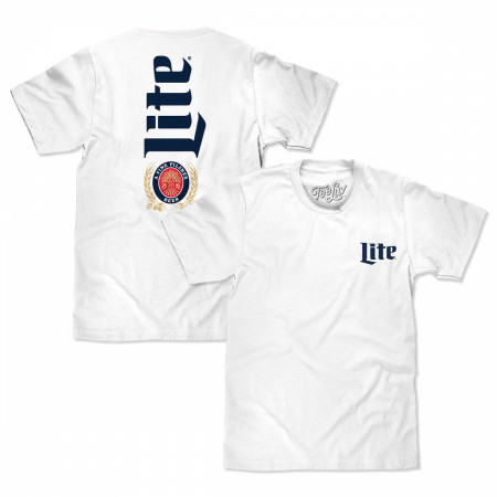 Miller Lite Logo Front and Back Print T-Shirt