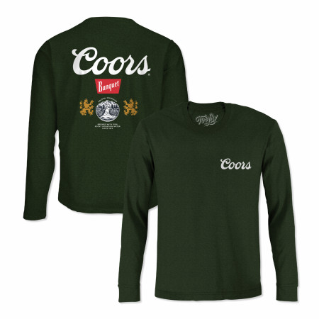 Coors Banquet Golden CO Logo Front and Back Print Long-Sleeve Shirt