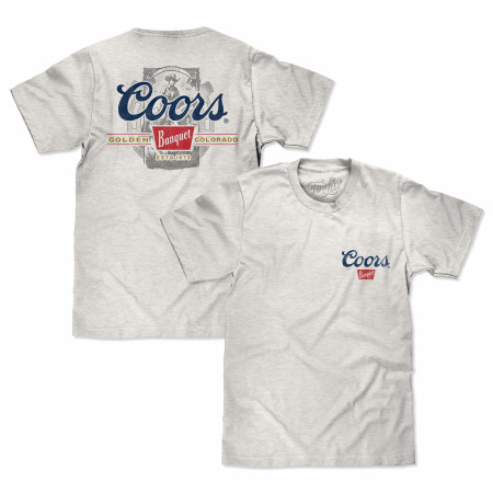 Coors Banquet Horse Shoe Logo Front and Back Print T-Shirt