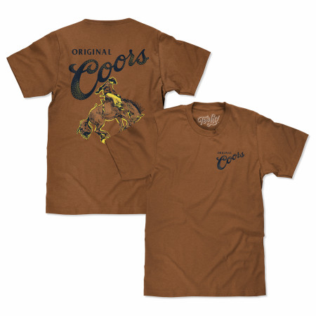 Coors Original Rodeo Time Front and Back Print T-Shirt