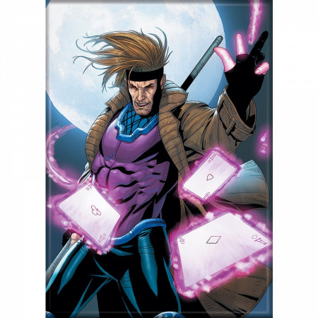 Gambit X-Men Card Throw Magnet