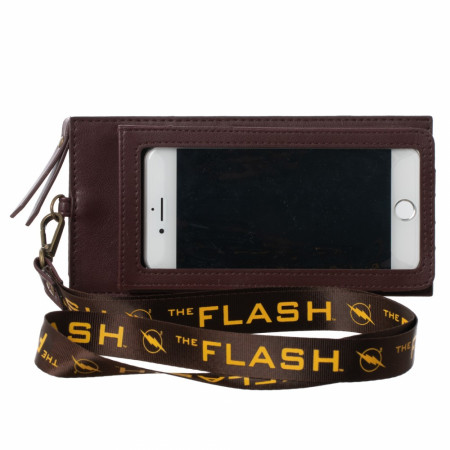 Flash Maroon Phone Sleeve With Lanyard