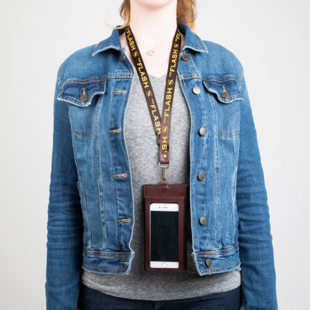 Flash Maroon Phone Sleeve With Lanyard