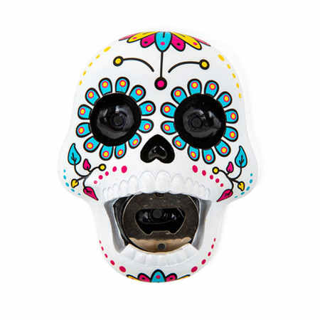 Sugar Skull Wall Mounted Bottle Opener