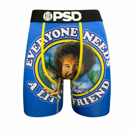 Bob Ross Little Friend Men's Blue Boxer Briefs