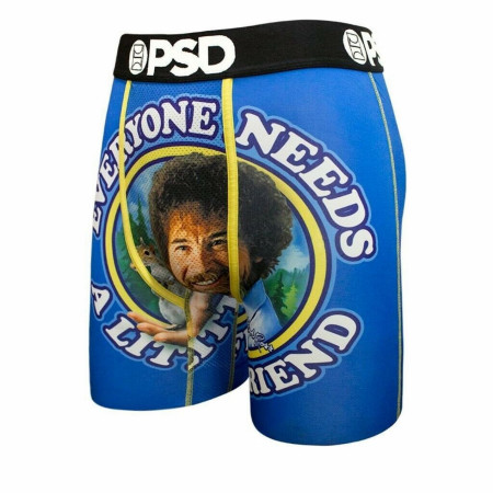 Bob Ross Little Friend Men's Blue Boxer Briefs