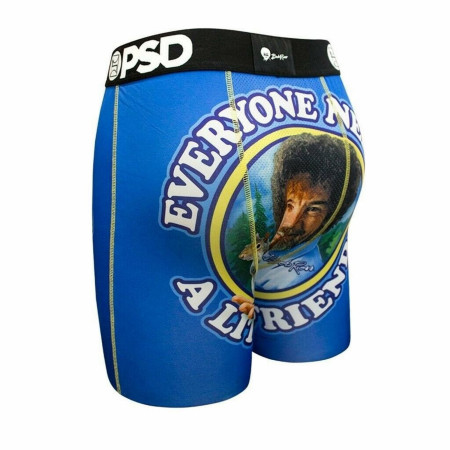 Bob Ross Little Friend Men's Blue Boxer Briefs