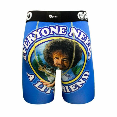 Bob Ross Little Friend Men's Blue Boxer Briefs