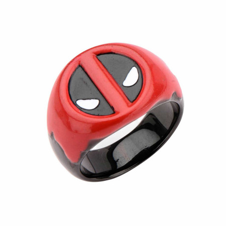 Marvel Deadpool Stainless Steel Red Blood Ring