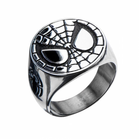 Spider-Man Face Stainless Steel Silver Ring