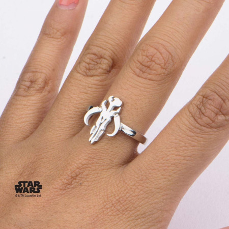 Star Wars Mandalorian Symbol Cut Out Petite Ring
