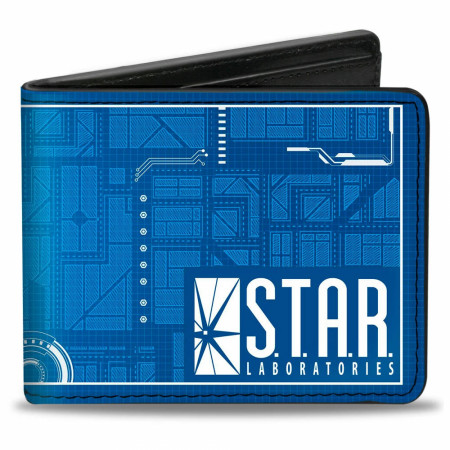 The Flash Laboratories Blue and White Wallet