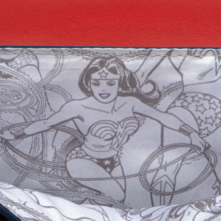 Wonder Woman Loungefly Metallic Faux Leather Crossbody Purse