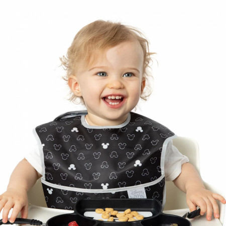 Mickey Mouse Black and White 3 Pack Bib Set