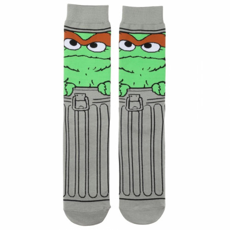 Sesame Street Oscar the Grouch 360 Character Crew Sock