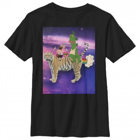Uncle Grandpa Space Rockey Black Youth T-Shirt